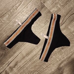 Bundle of 2 thongs with sparkly accent by V's Secret NWOT